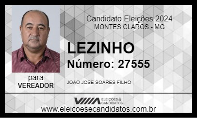 Candidato LEZINHO 2024 - MONTES CLAROS - Eleições