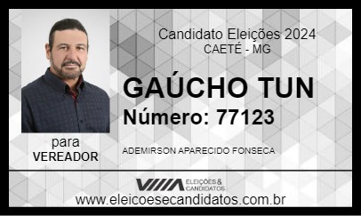 Candidato GAÚCHO TUN 2024 - CAETÉ - Eleições