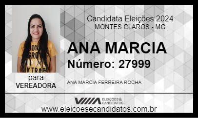 Candidato ANA MARCIA 2024 - MONTES CLAROS - Eleições