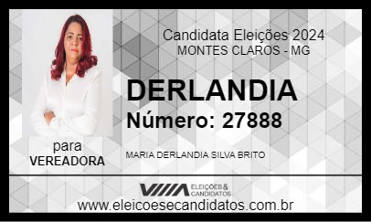 Candidato DERLANDIA 2024 - MONTES CLAROS - Eleições