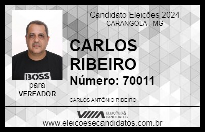 Candidato CARLOS RIBEIRO 2024 - CARANGOLA - Eleições