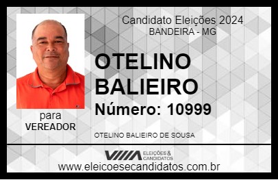 Candidato OTELINO BALIEIRO 2024 - BANDEIRA - Eleições