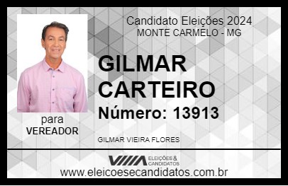 Candidato GILMAR CARTEIRO 2024 - MONTE CARMELO - Eleições