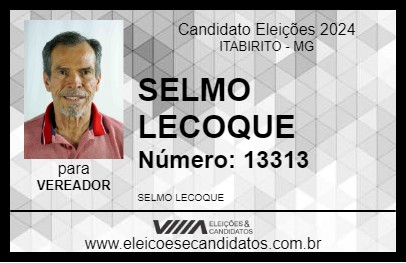 Candidato SELMO LECOQUE 2024 - ITABIRITO - Eleições