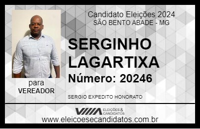 Candidato SERGINHO LAGARTIXA 2024 - SÃO BENTO ABADE - Eleições