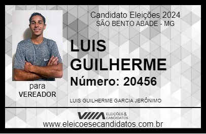 Candidato LUIS GUILHERME 2024 - SÃO BENTO ABADE - Eleições