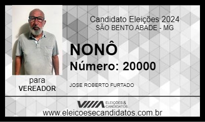 Candidato NONÔ 2024 - SÃO BENTO ABADE - Eleições