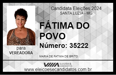 Candidato FÁTIMA DO POVO 2024 - SANTA LUZIA - Eleições