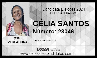 Candidato CÉLIA SANTOS 2024 - UBERLÂNDIA - Eleições