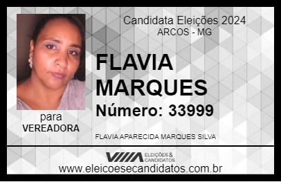 Candidato FLAVIA MARQUES 2024 - ARCOS - Eleições