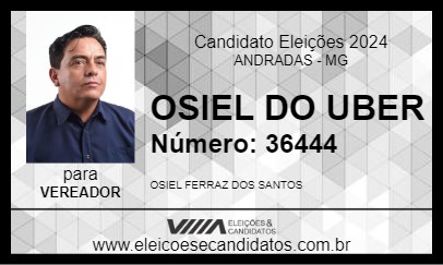 Candidato OSIEL DO UBER 2024 - ANDRADAS - Eleições