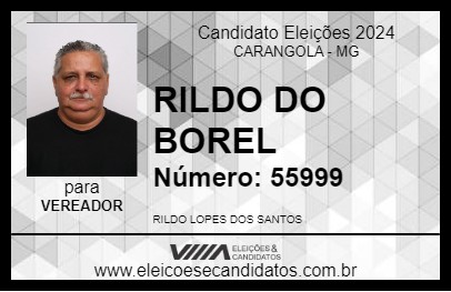 Candidato RILDO DO BOREL 2024 - CARANGOLA - Eleições