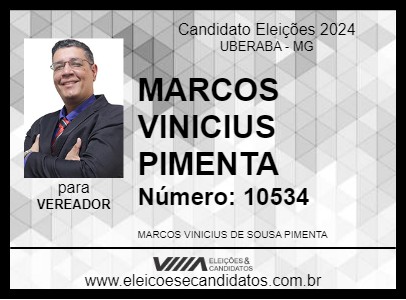 Candidato MARCOS VINICIUS PIMENTA 2024 - UBERABA - Eleições