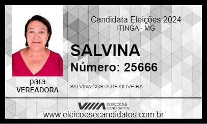 Candidato SALVINA PROFESSORA 2024 - ITINGA - Eleições