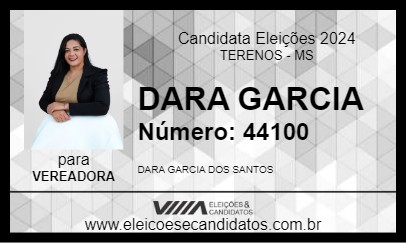 Candidato DARA GARCIA 2024 - TERENOS - Eleições