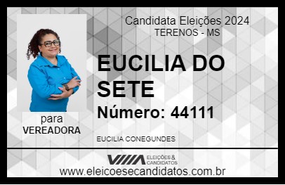 Candidato EUCILIA DO SETE 2024 - TERENOS - Eleições