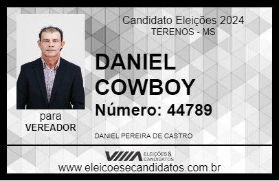 Candidato DANIEL COWBOY 2024 - TERENOS - Eleições