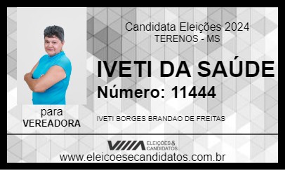 Candidato IVETI DA SAÚDE 2024 - TERENOS - Eleições