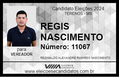 Candidato REGIS NASCIMENTO 2024 - TERENOS - Eleições