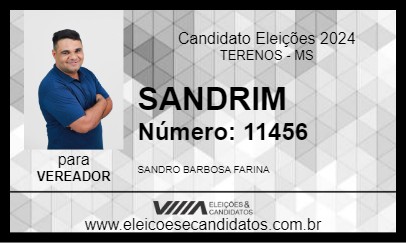 Candidato SANDRIM 2024 - TERENOS - Eleições