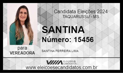 Candidato SANTINA 2024 - TAQUARUSSU - Eleições