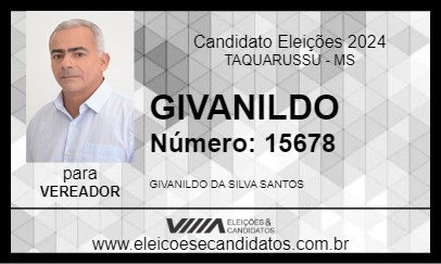 Candidato GIVANILDO 2024 - TAQUARUSSU - Eleições