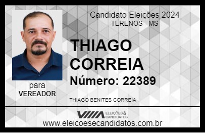 Candidato THIAGO CORREIA 2024 - TERENOS - Eleições