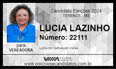 Candidato LUCIA LAZINHO 2024 - TERENOS - Eleições