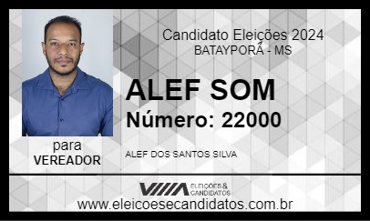 Candidato ALEF SOM 2024 - BATAYPORÃ - Eleições