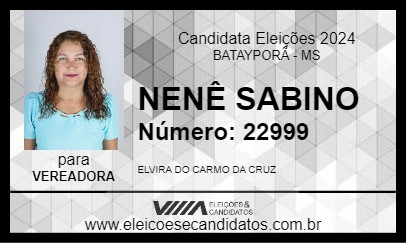 Candidato NENÊ SABINO 2024 - BATAYPORÃ - Eleições