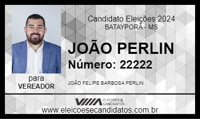 Candidato JOÃO PERLIN 2024 - BATAYPORÃ - Eleições