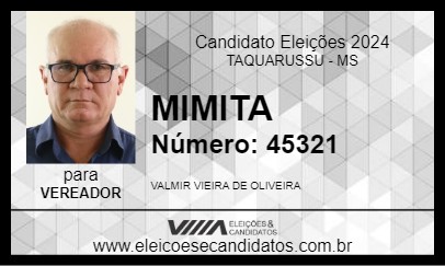 Candidato MIMITA 2024 - TAQUARUSSU - Eleições