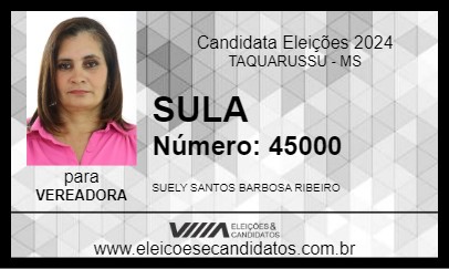 Candidato SULA 2024 - TAQUARUSSU - Eleições