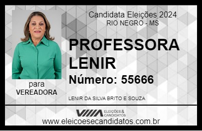 Candidato PROFESSORA LENIR 2024 - RIO NEGRO - Eleições