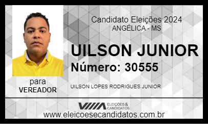 Candidato UILSON JUNIOR 2024 - ANGÉLICA - Eleições