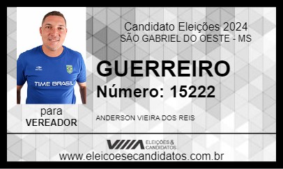 Candidato GUERREIRO 2024 - SÃO GABRIEL DO OESTE - Eleições