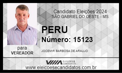 Candidato PERU 2024 - SÃO GABRIEL DO OESTE - Eleições