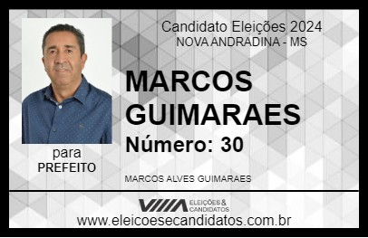 Candidato MARCOS GUIMARAES 2024 - NOVA ANDRADINA - Eleições