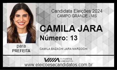 Candidato CAMILA JARA 2024 - CAMPO GRANDE - Eleições