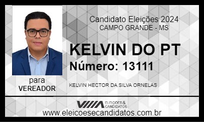 Candidato KELVIN DO PT 2024 - CAMPO GRANDE - Eleições