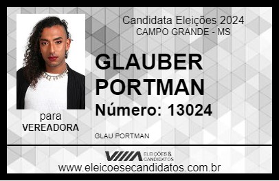 Candidato GLAUBER PORTMAN 2024 - CAMPO GRANDE - Eleições