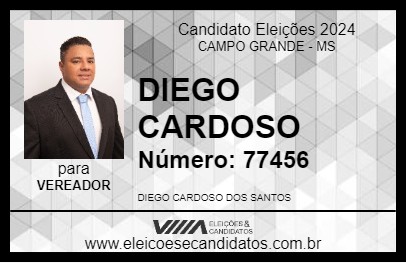 Candidato DIEGO CARDOSO 2024 - CAMPO GRANDE - Eleições