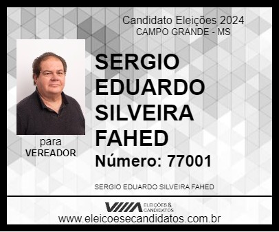 Candidato SERGIO FAHED 2024 - CAMPO GRANDE - Eleições