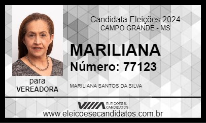 Candidato MARILIANA 2024 - CAMPO GRANDE - Eleições