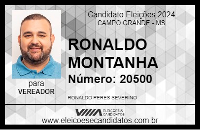 Candidato RONALDO MONTANHA 2024 - CAMPO GRANDE - Eleições