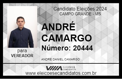 Candidato ANDRÉ CAMARGO 2024 - CAMPO GRANDE - Eleições