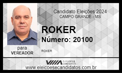 Candidato ROKER 2024 - CAMPO GRANDE - Eleições