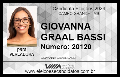 Candidato GIOVANNA GRAAL BASSI 2024 - CAMPO GRANDE - Eleições