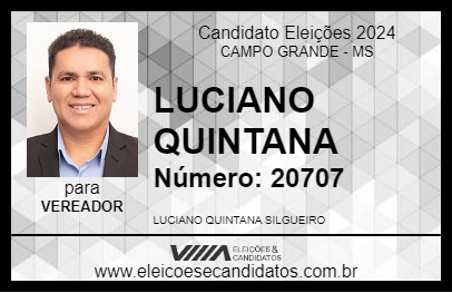 Candidato LUCIANO QUINTANA 2024 - CAMPO GRANDE - Eleições