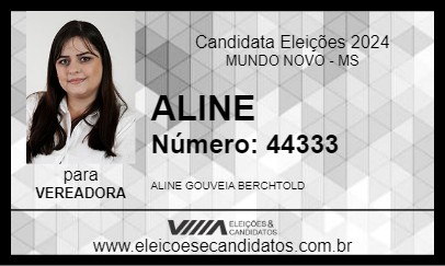 Candidato ALINE 2024 - MUNDO NOVO - Eleições